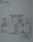Bulletin de salaires
